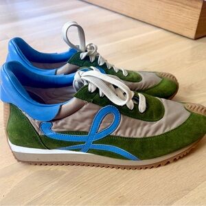 Womens Loewe Flow Sneaker Blue & Green